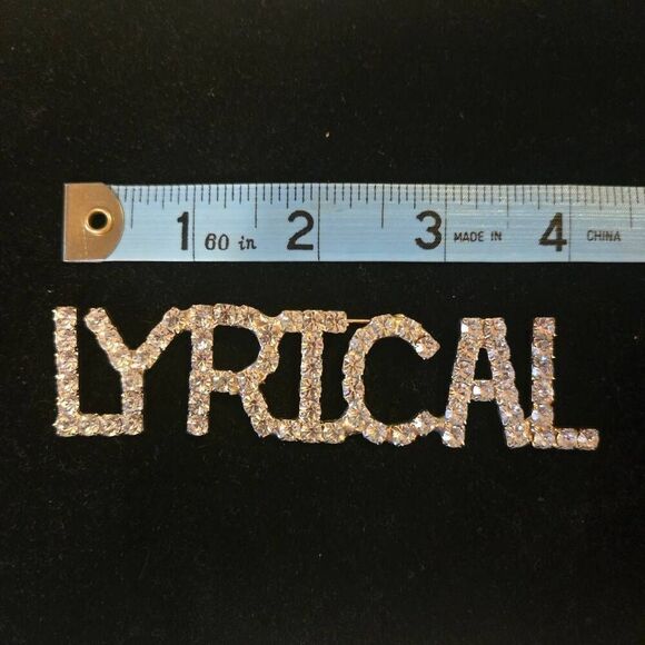 LYRICAL Rhinstone Brooch Pin - Picture 5 of 8